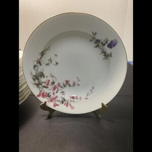 CH Fields Haviland Limoges Antique 1880 To 1900 11 Flower Soup Plates